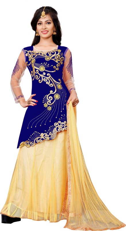 Embroidered Semi Stitched Lehenga Choli Price in India