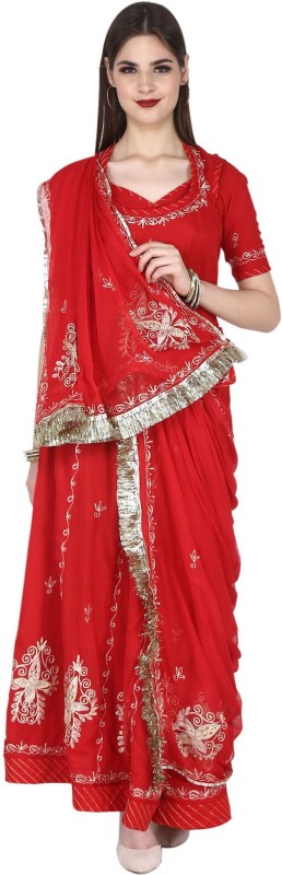 Self Design Stitched Rajasthani Poshak Price in India