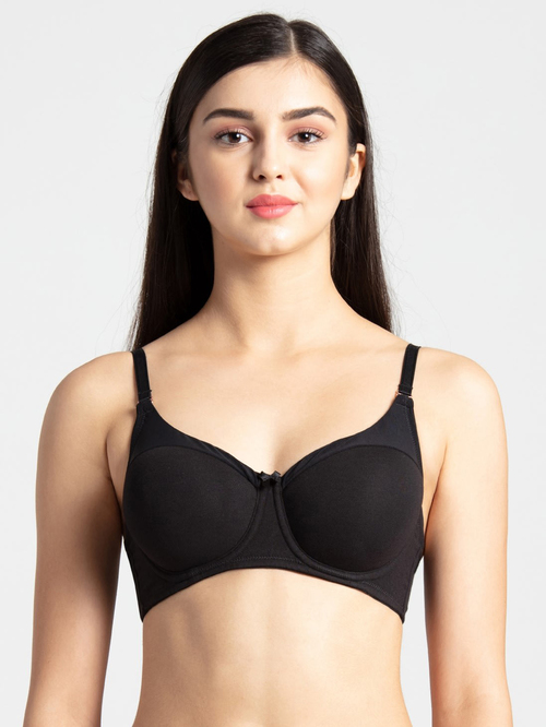 Jockey Black Padded Under Wired FE38 T-Shirt Bra Price in India