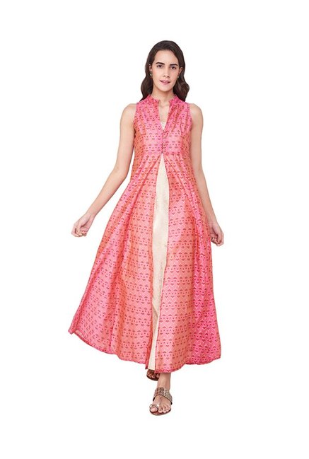 Global Desi Pink Printed Coordinates Price in India