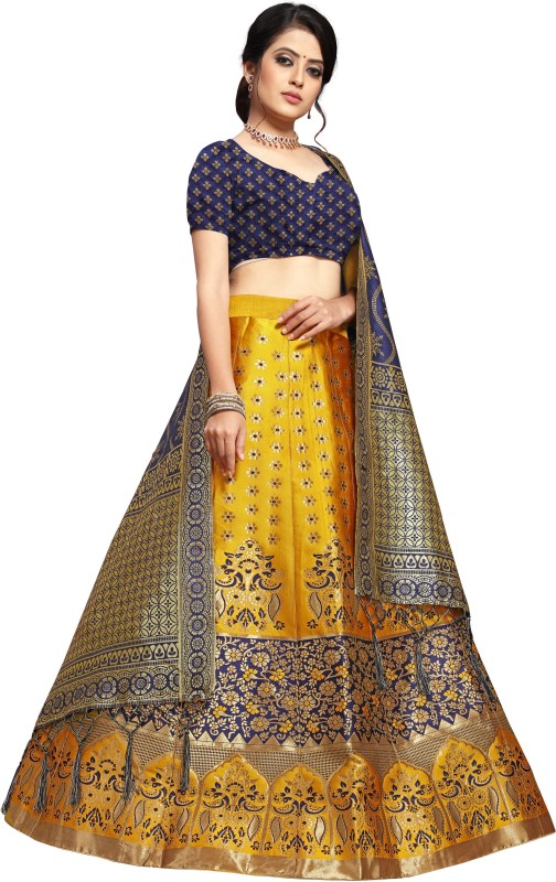 Self Design Semi Stitched Lehenga Choli Price in India