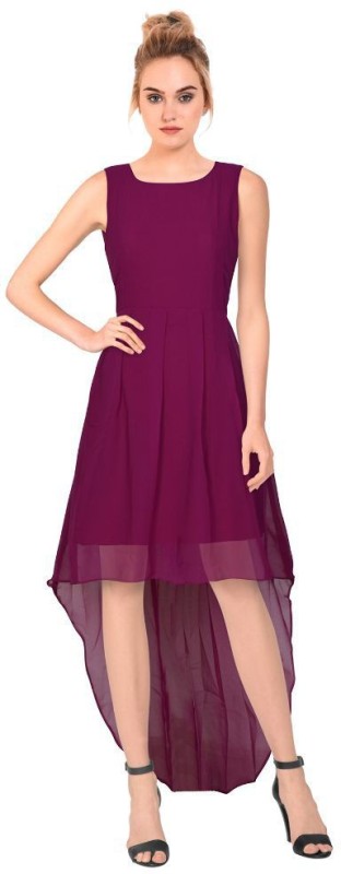 Women Skater Purple Dress Price in India