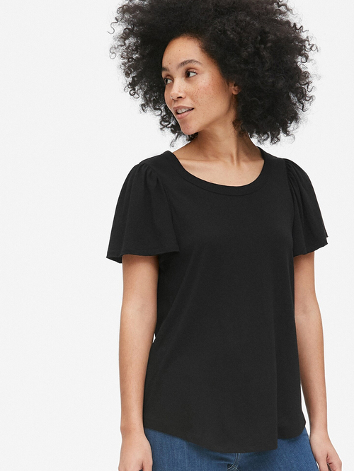 GAP Black Round Neck T-Shirt Price in India