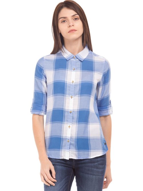 U.S. Polo Assn. Blue Checks Shirt Price in India