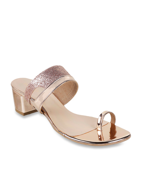 Metro Rose Gold Toe Ring Sandals Price in India