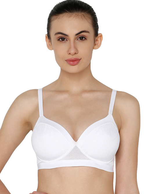 Triumph White Airy Sensation Padded Wireless Spacer Cup Fashion Bra Price in India