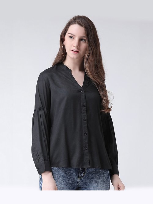 The Vanca Black Full Sleeves Shirt Price in India