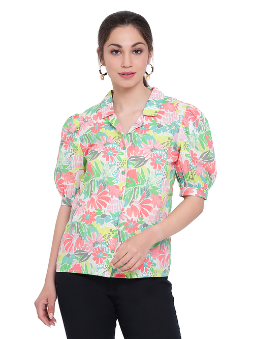 Oxolloxo Multicolor Floral Print Street Diva Shirt Price in India