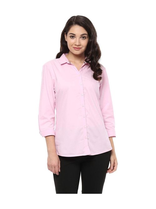 Solly by Allen Solly Pink Regular Fit Shirt Price in India