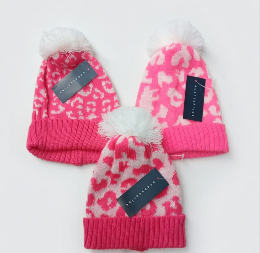 Gorros animal print flúor fucsia nena - imagen 1
