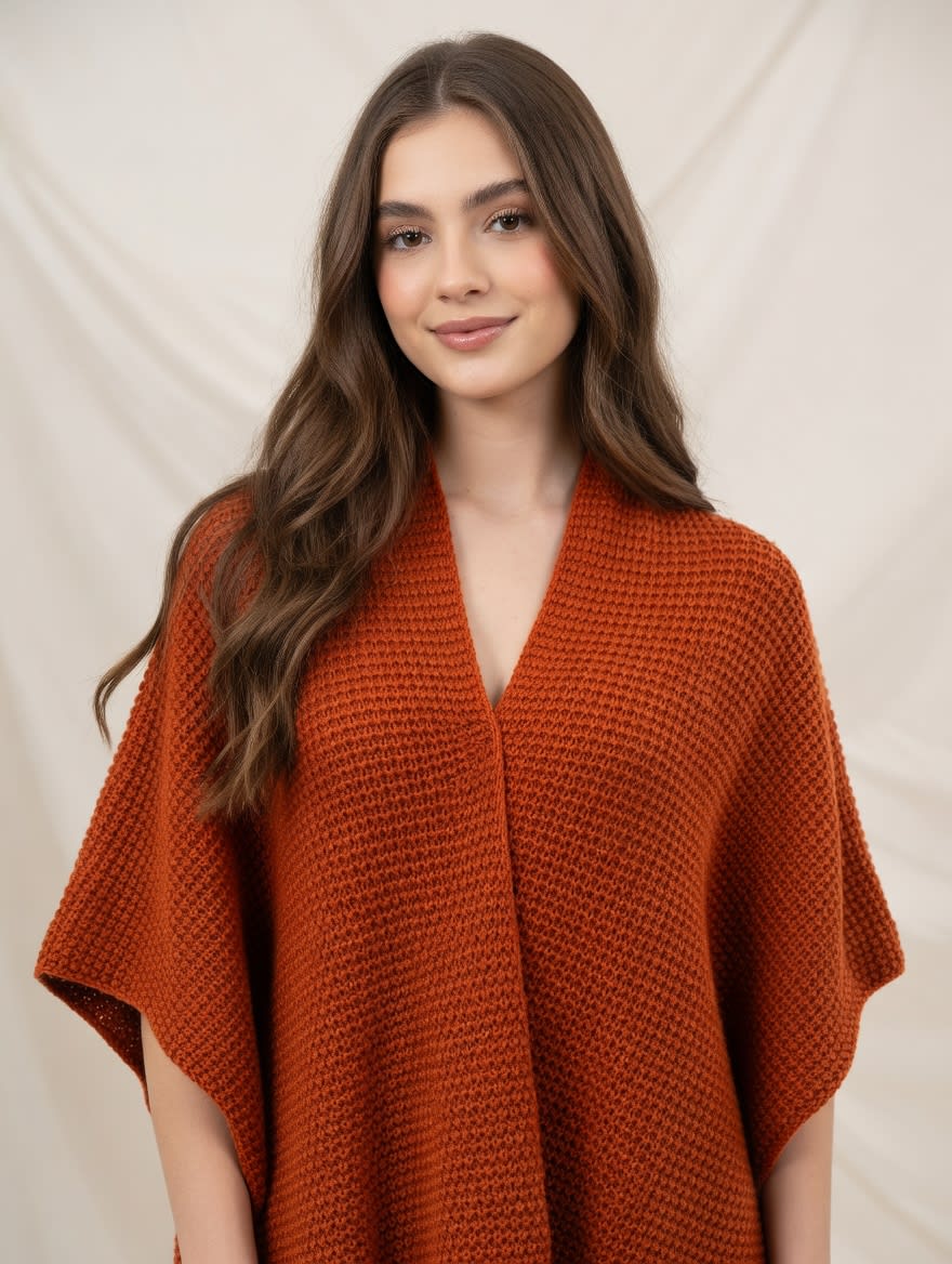 Ruana Tejida liviana - miniatura 1