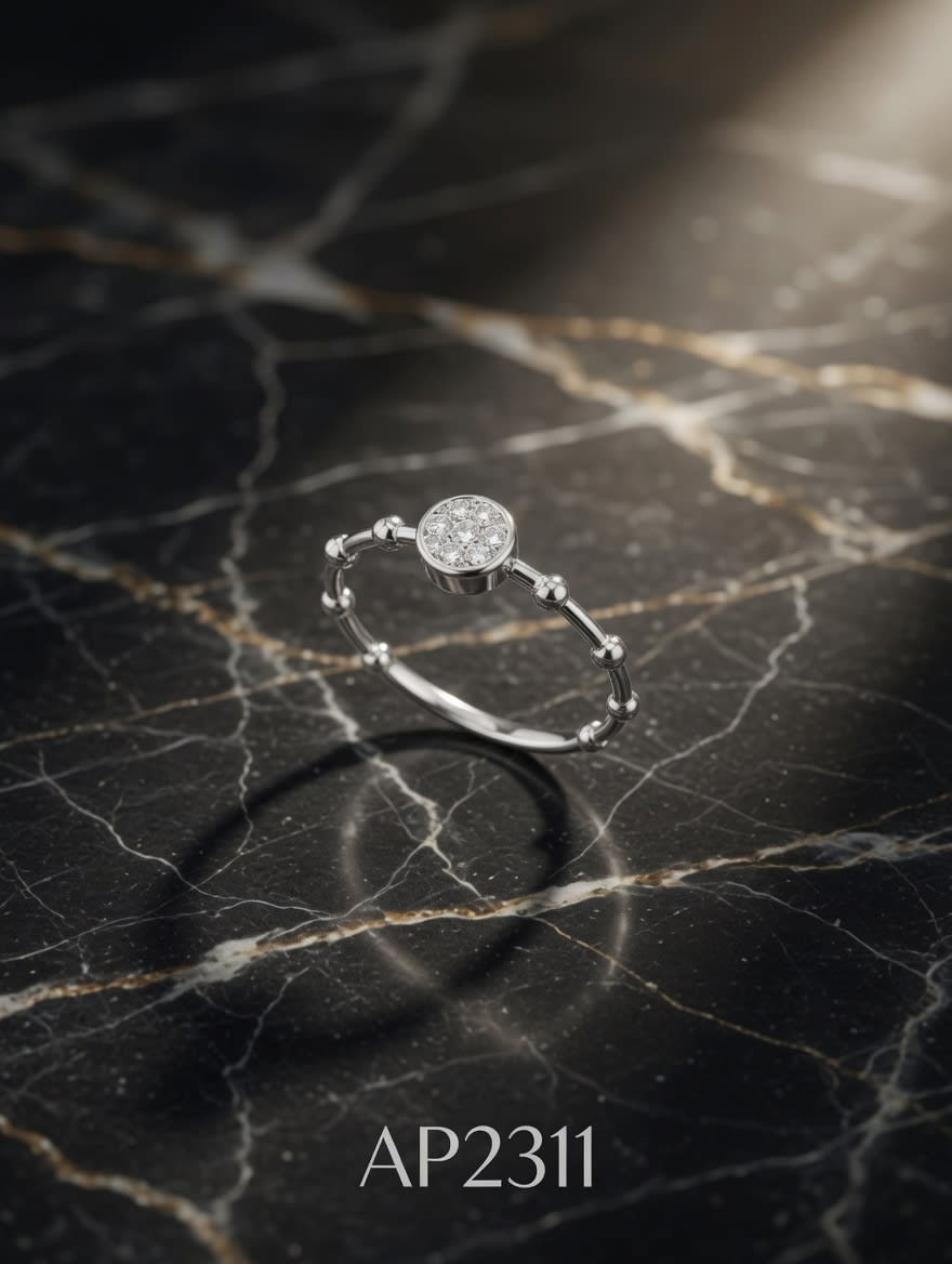 ANILLO ZIRCON CRUZ COLORESPLATEADO . IMP. - miniatura 1