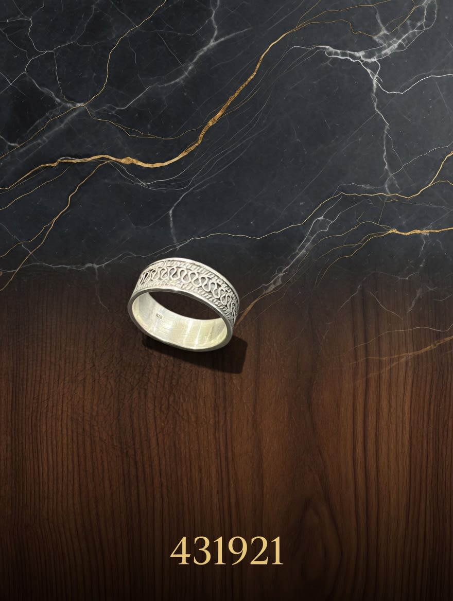 ANILLO MACIZO LABRADO PLT. IMPORTANTE - imagen 1