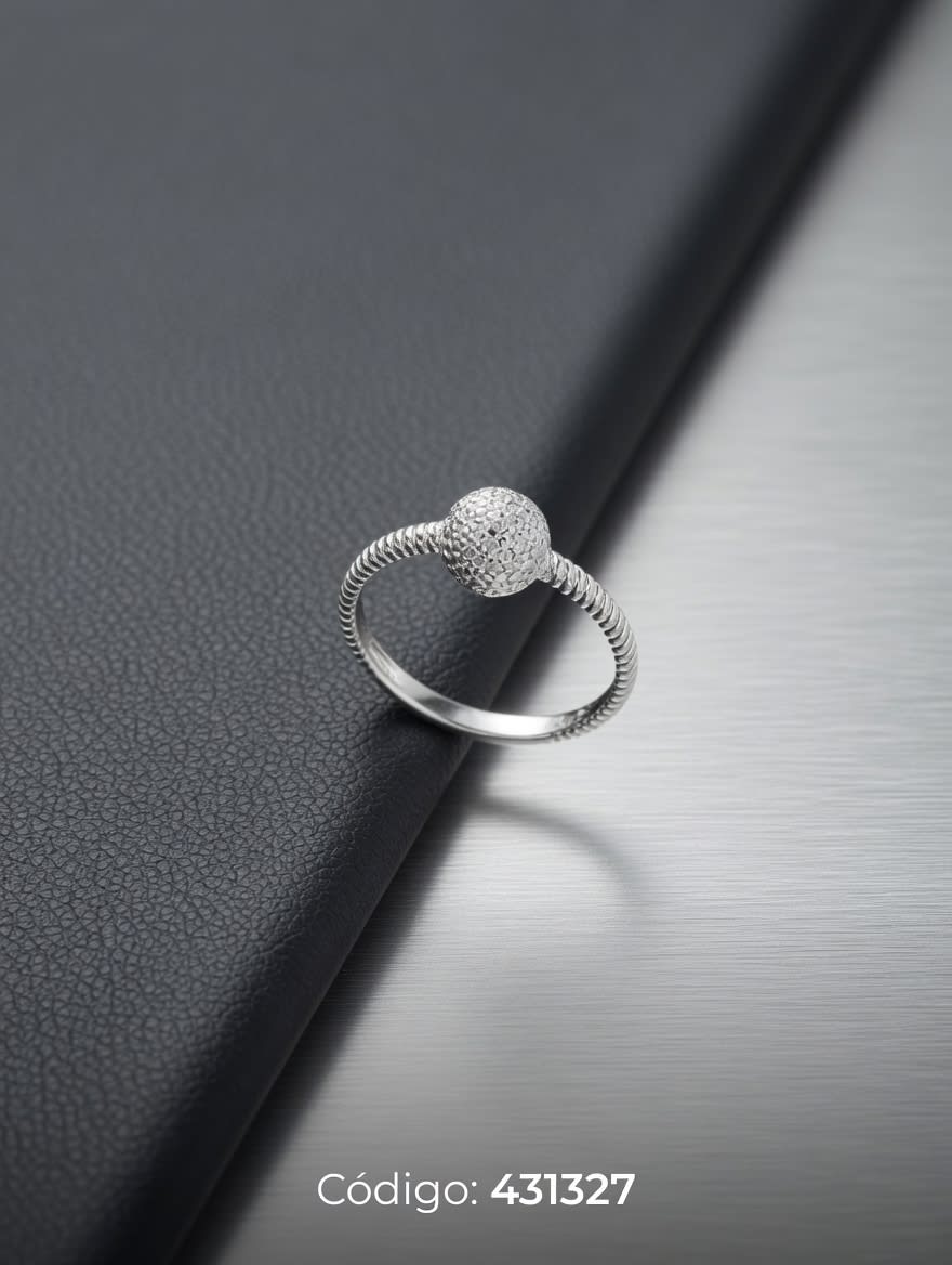 ANILLO LISO BOLA LABRADA PLT. IMPORTANTE - imagen 1