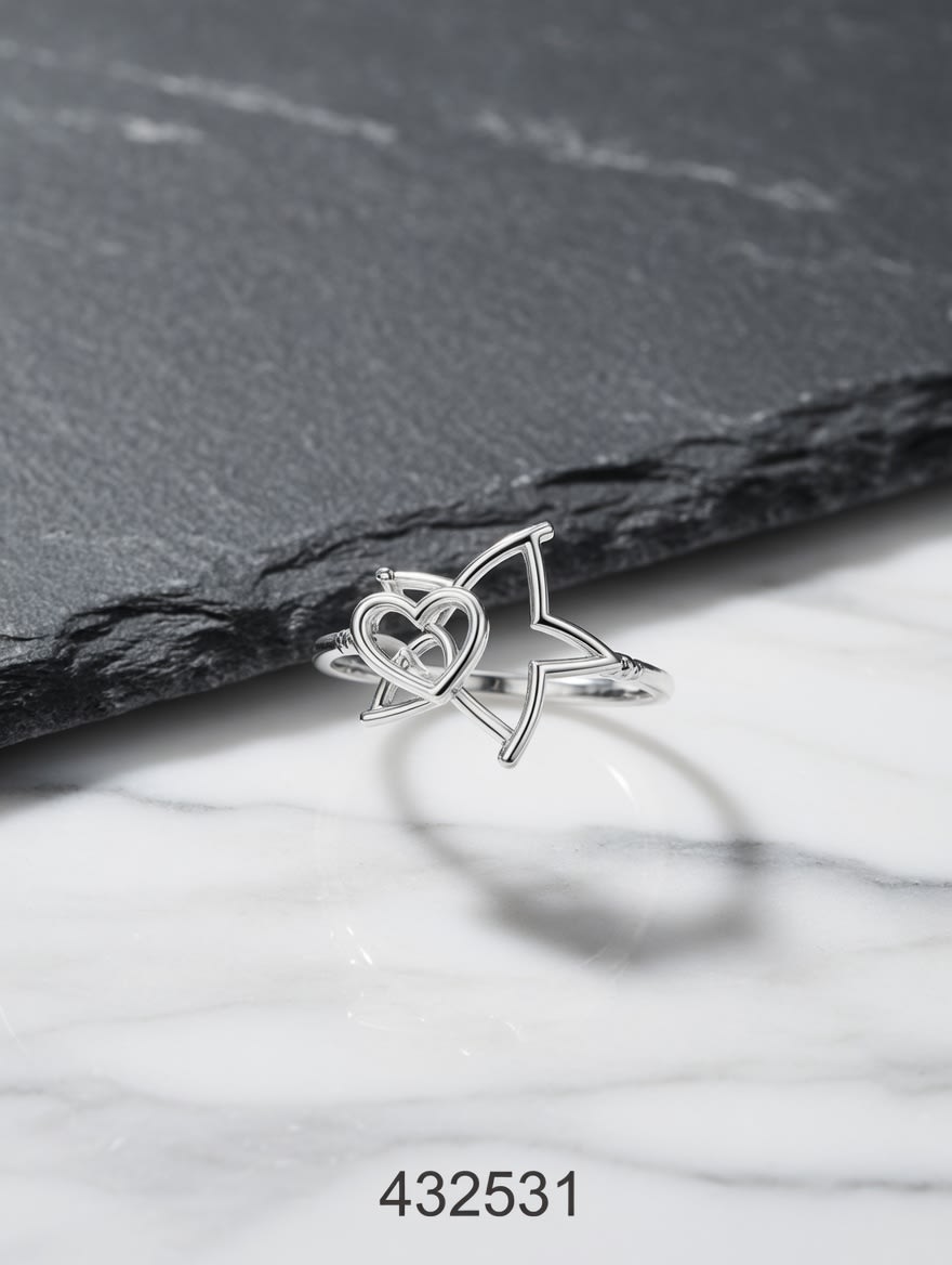 ANILLO ZIRCON ESTRELLA PLT. IMPORTANTE - imagen 1