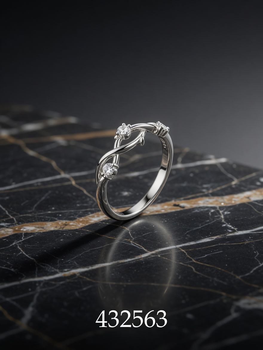 ANILLO ZIRCON FINO ENTRELAZADO PLT. IMPORTANTE - miniatura 1