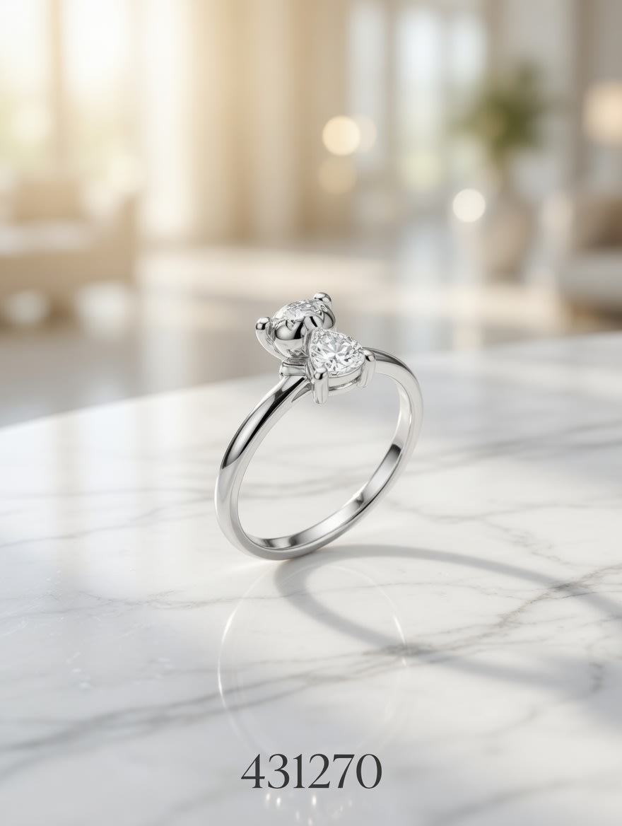 ANILLO ZIRCON FINO OSITO PLT. IMPORTANTE - miniatura 2
