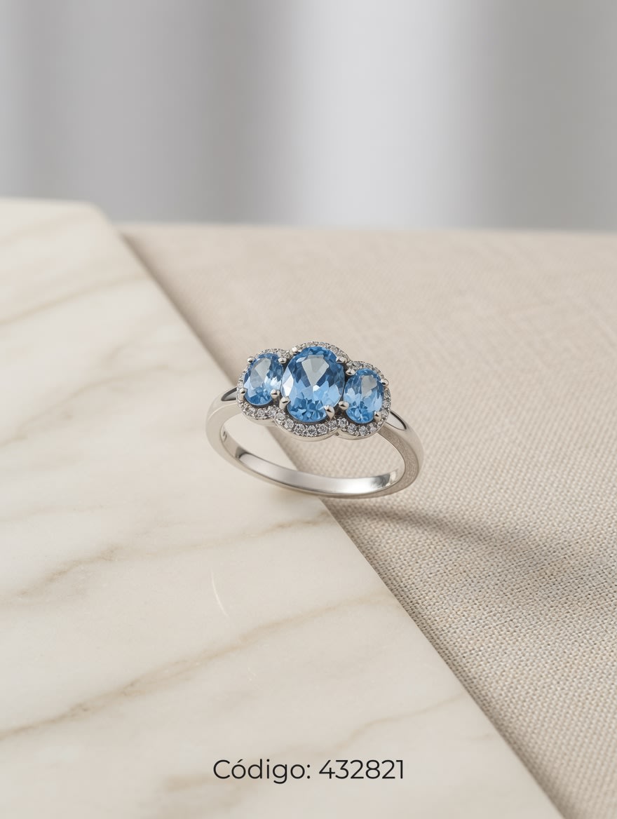 ANILLO MICROPAVE ZIRCON ROD COLORES PLAT. IMPORTANTE - miniatura 2