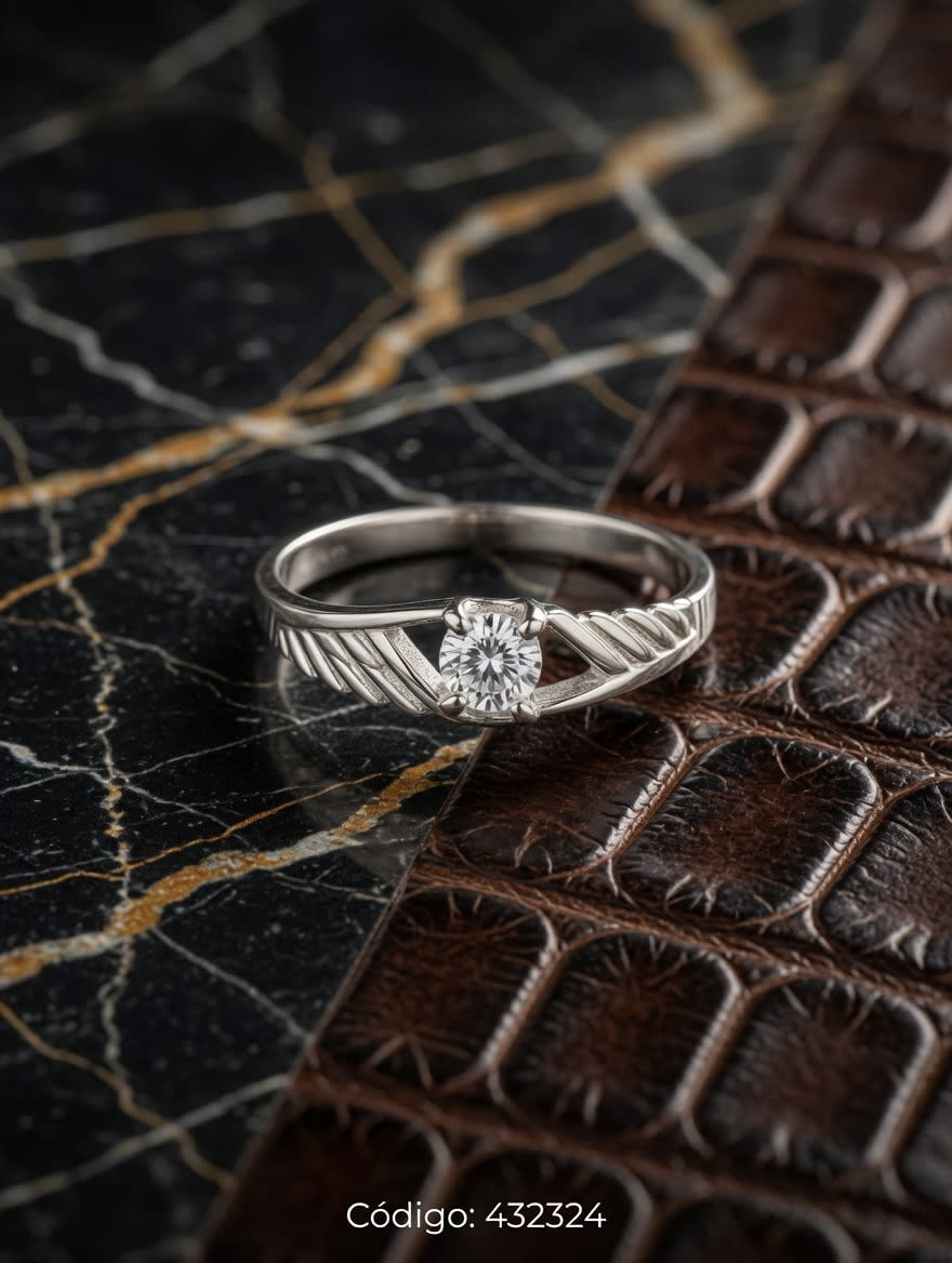 ANILLO ZIRCON PLATEADO IMPORTANTE - miniatura 1