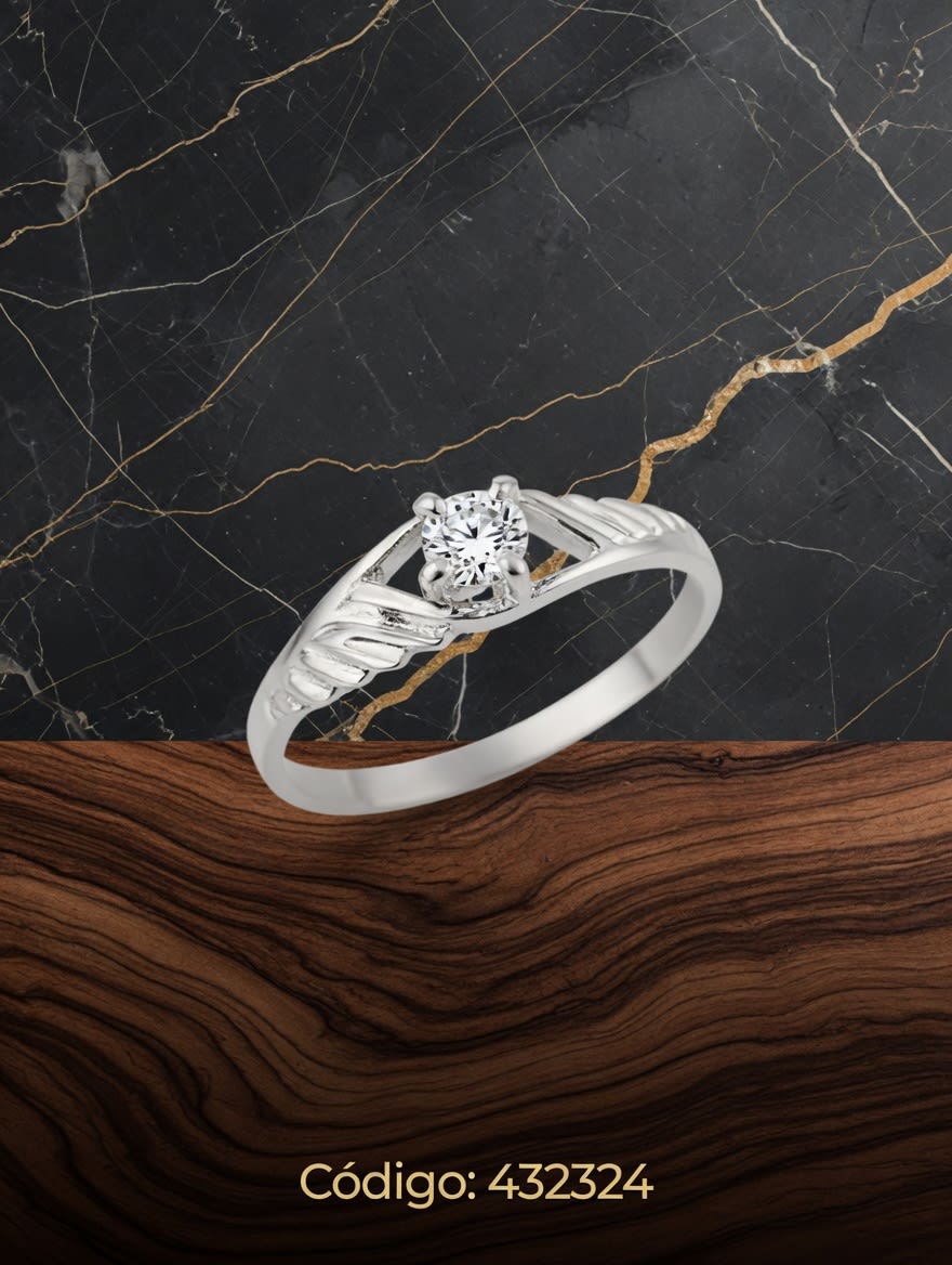 ANILLO ZIRCON PLATEADO IMPORTANTE - miniatura 3