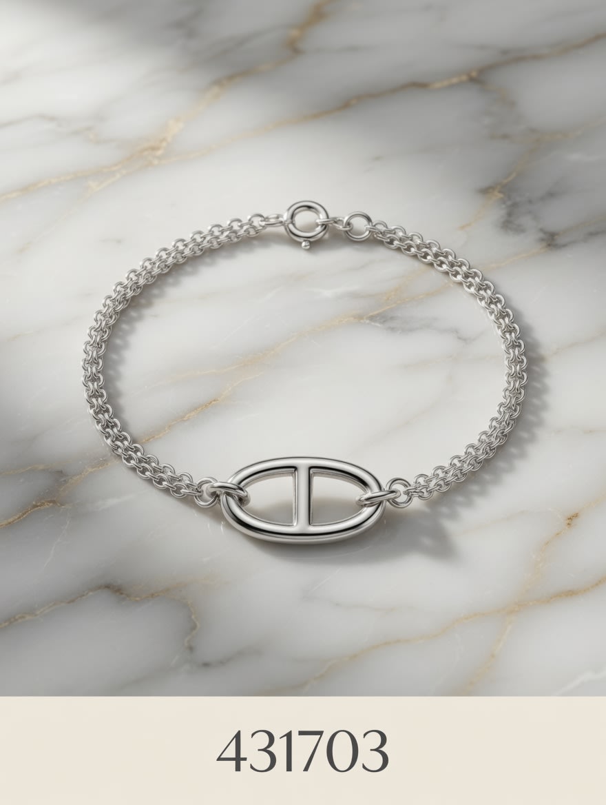PULSERA MACIZA CON DIJE PLT. IMPORTANTE - miniatura 3