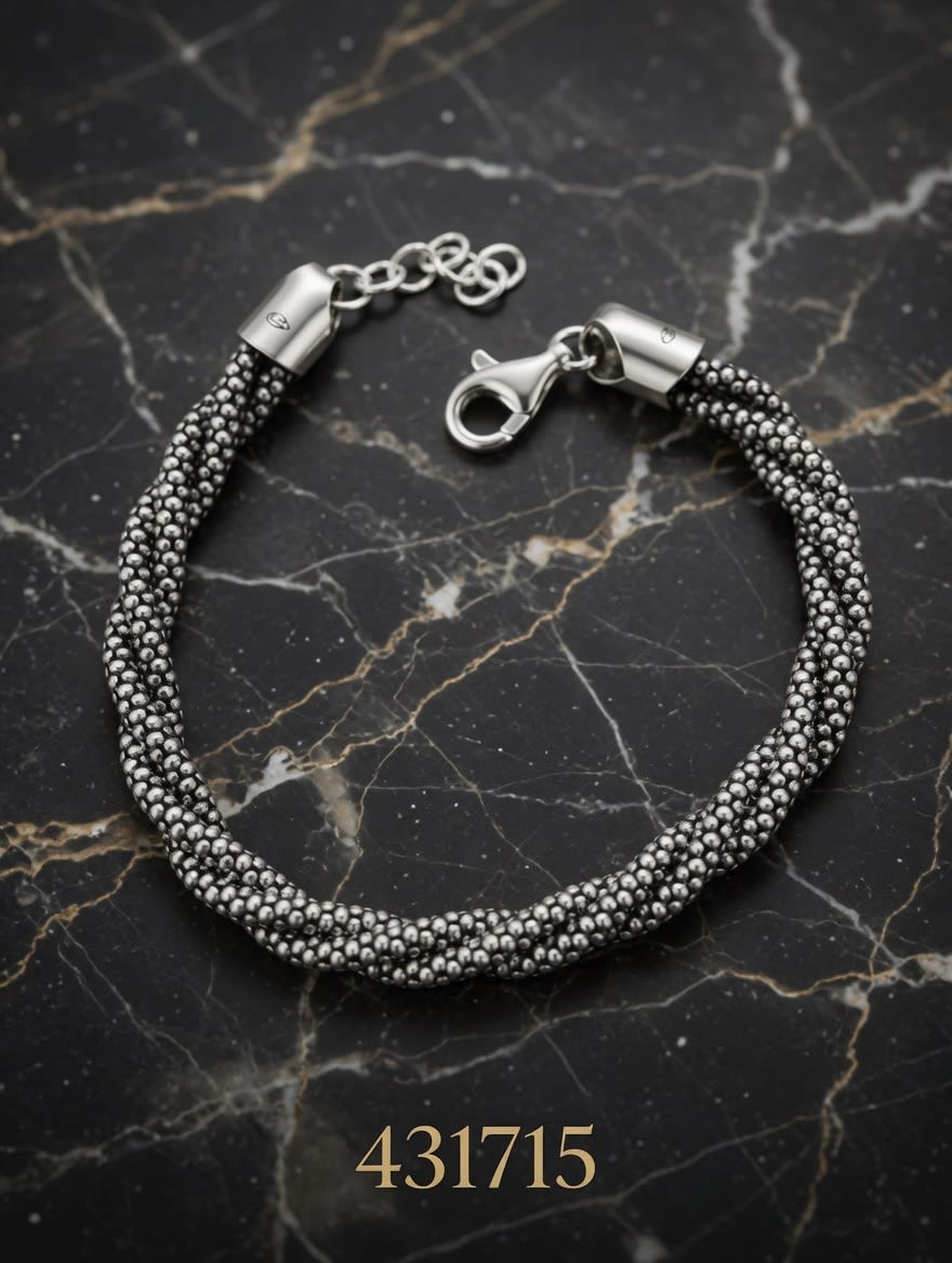 PULSERA MACIZA RETORCIDA PLT. IMPORTANTE - miniatura 3