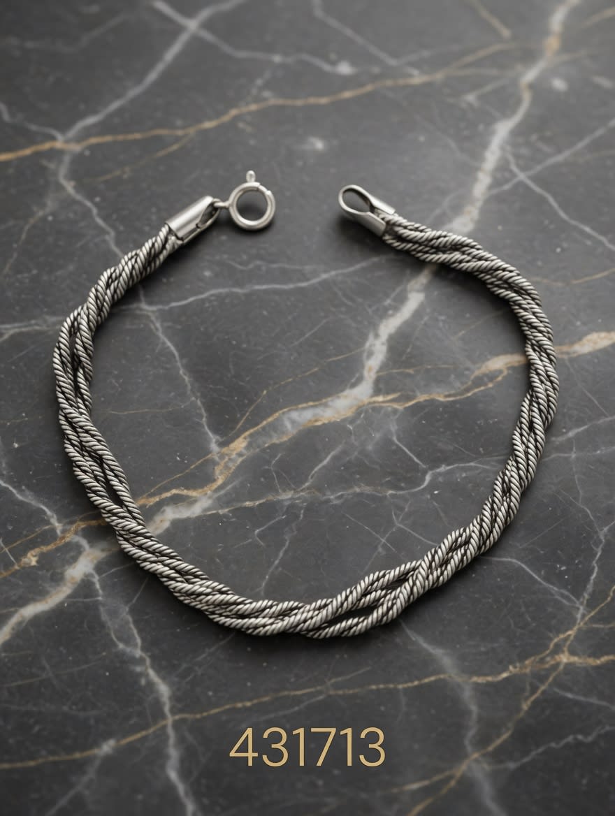 PULSERA MACIZA RETORCIDA PLT. IMPORTANTE - miniatura 2