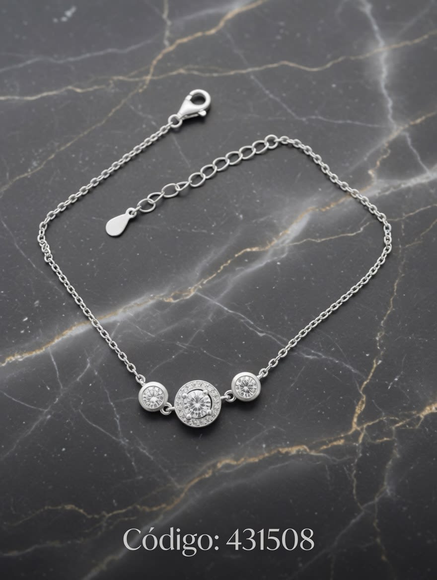 PULSERA MICROPAVE ZIRCON PLT. IMPORTANTE - miniatura 2