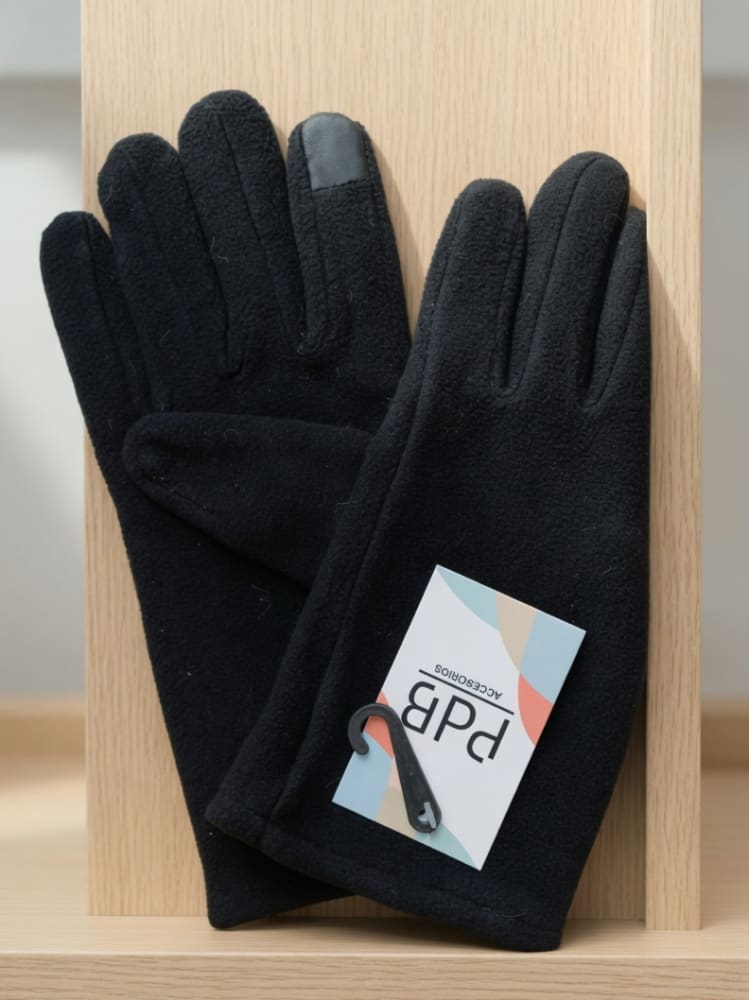 Guante polar negro PdB adulto