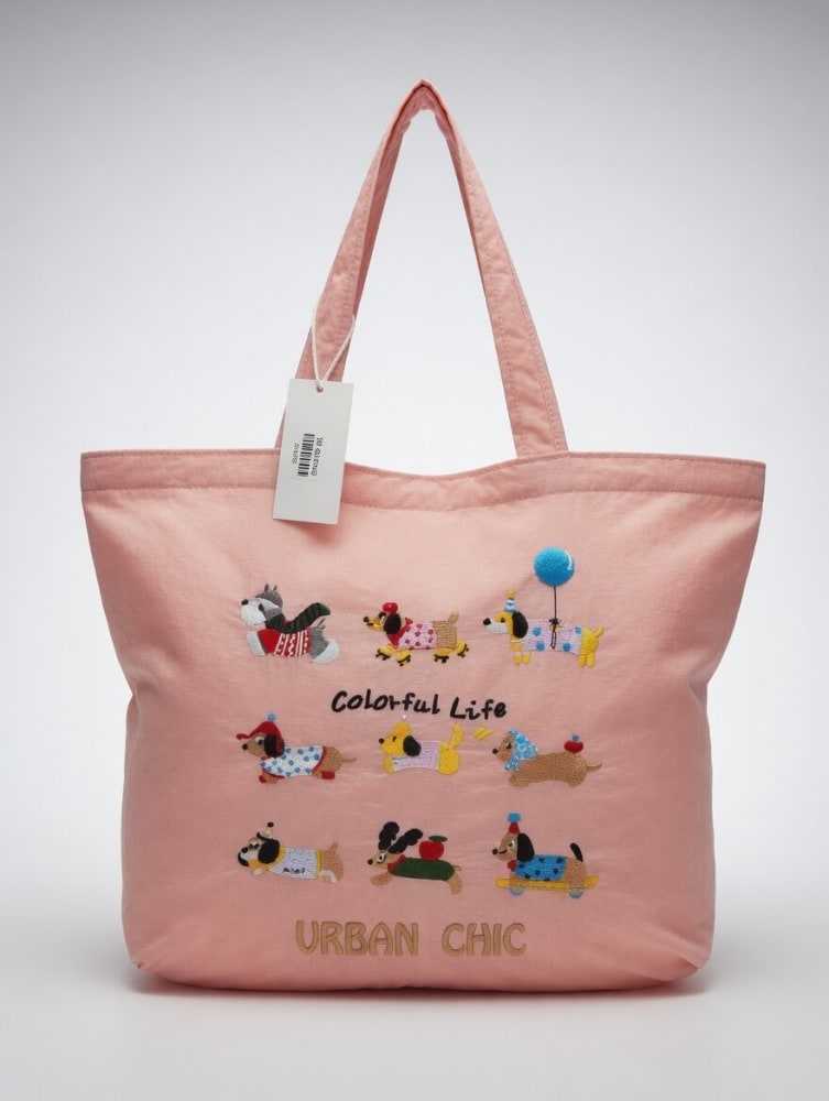 Bolso tote perros varios colores