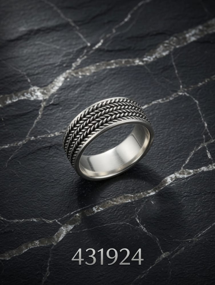 ANILLO MACIZO LABRADO PLT. IMPORTANTE