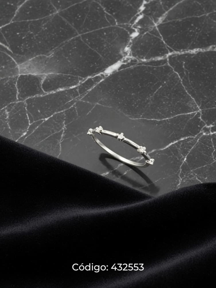 ANILLO MICROPAVE ZIRCON FINO PLT. IMPORTANTE