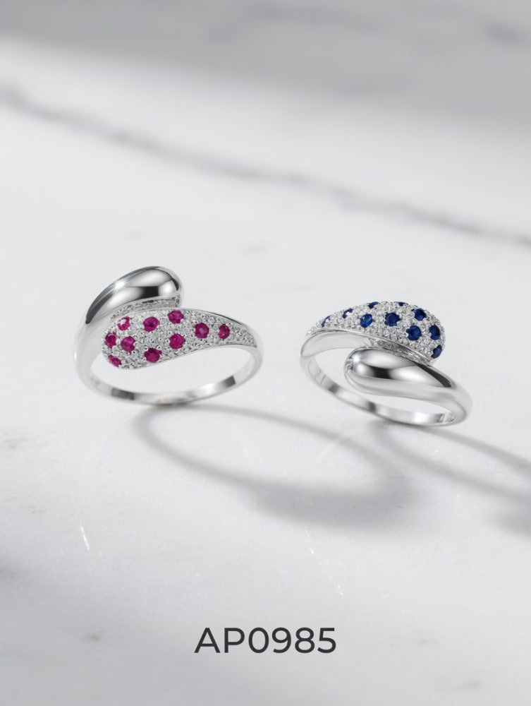 ANILLO MICROPAVER ZIRCON PLATEADO IMPORTANTE