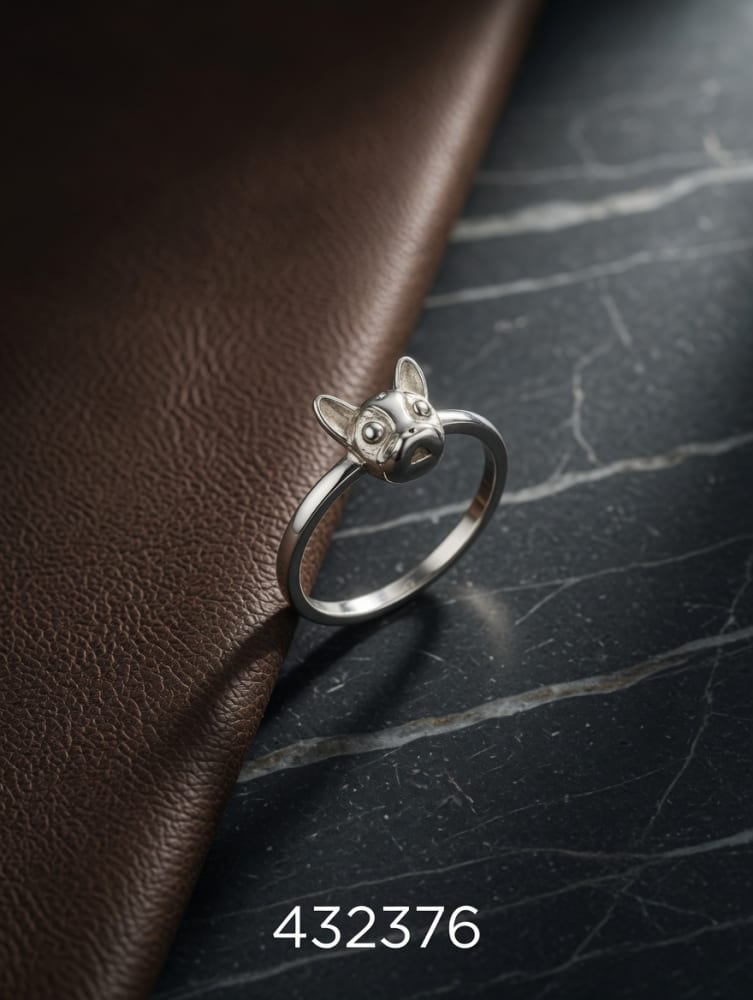ANILLO LISO BULLDOG PLATEADO IMPORTANTE