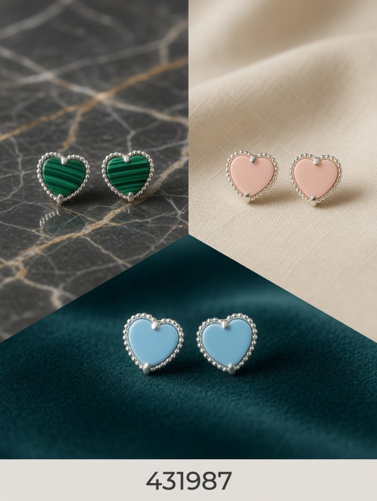 ARO LV VAN CLEEF 8MM CORAZON COLOR PIEDRA SURTIDO PLT. IMPORTANTE