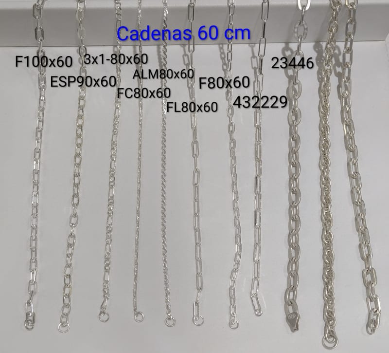 CADENA FORCET NRO 100 DE 60 CM PLAT IMP