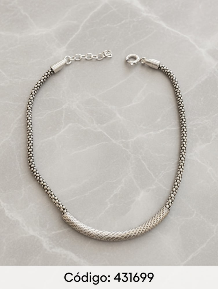 PULSERA MACIZA SEMIRIGIDA PLT. IMPORTANTE