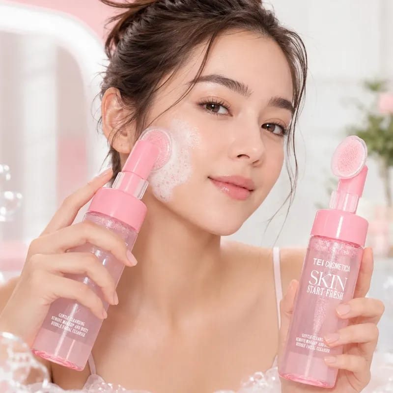 Espuma Limpieza Rostro Piel Sensible Vit E Cepillo Limpiador