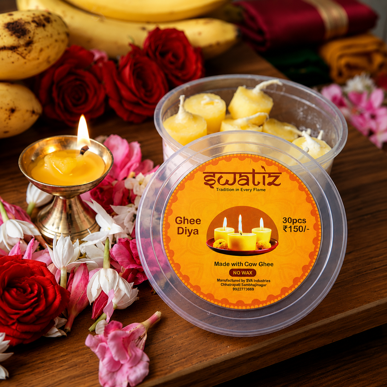 Pure Cow Ghee Diya - Large