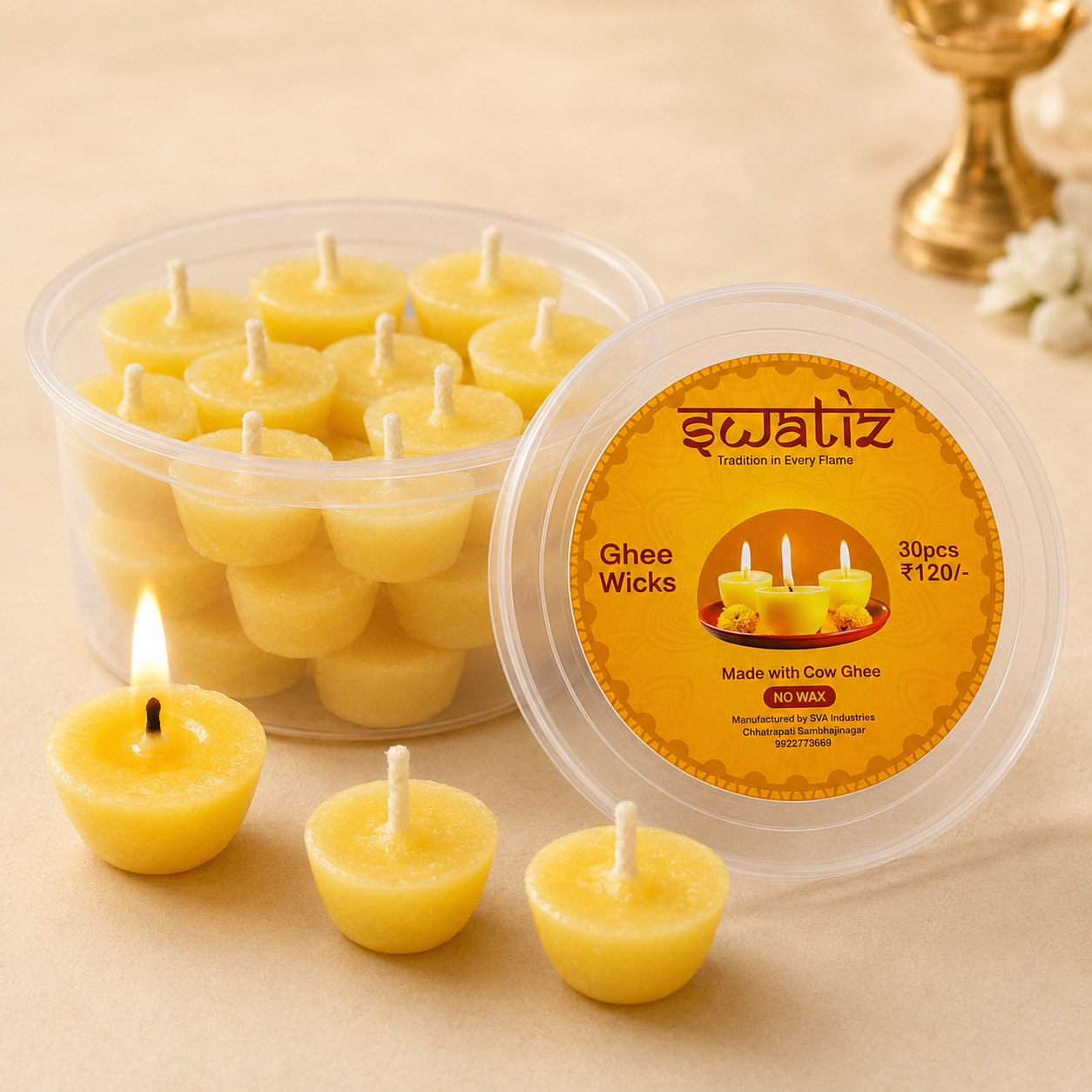 Pure Cow Ghee Diya - Medium