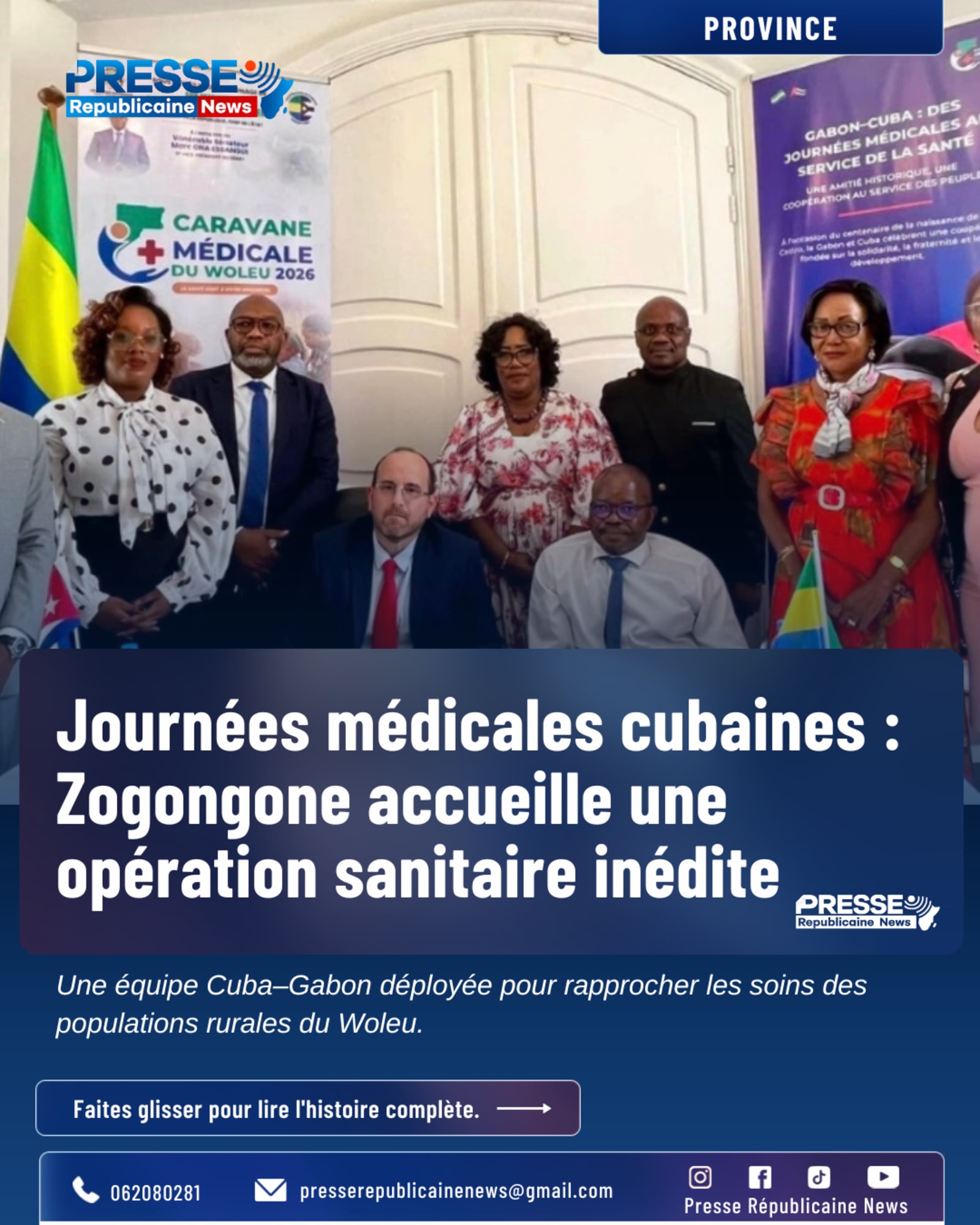 Journées médicales cubaines : Zogongone accueille une opération sanitaire inédite