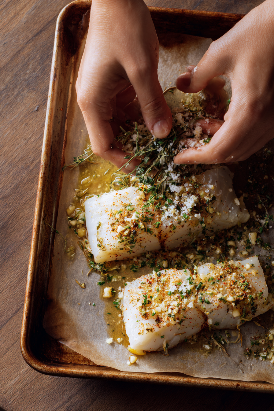 Oven-Baked High-Protein Baked Old Bay Garlic Butter Cod