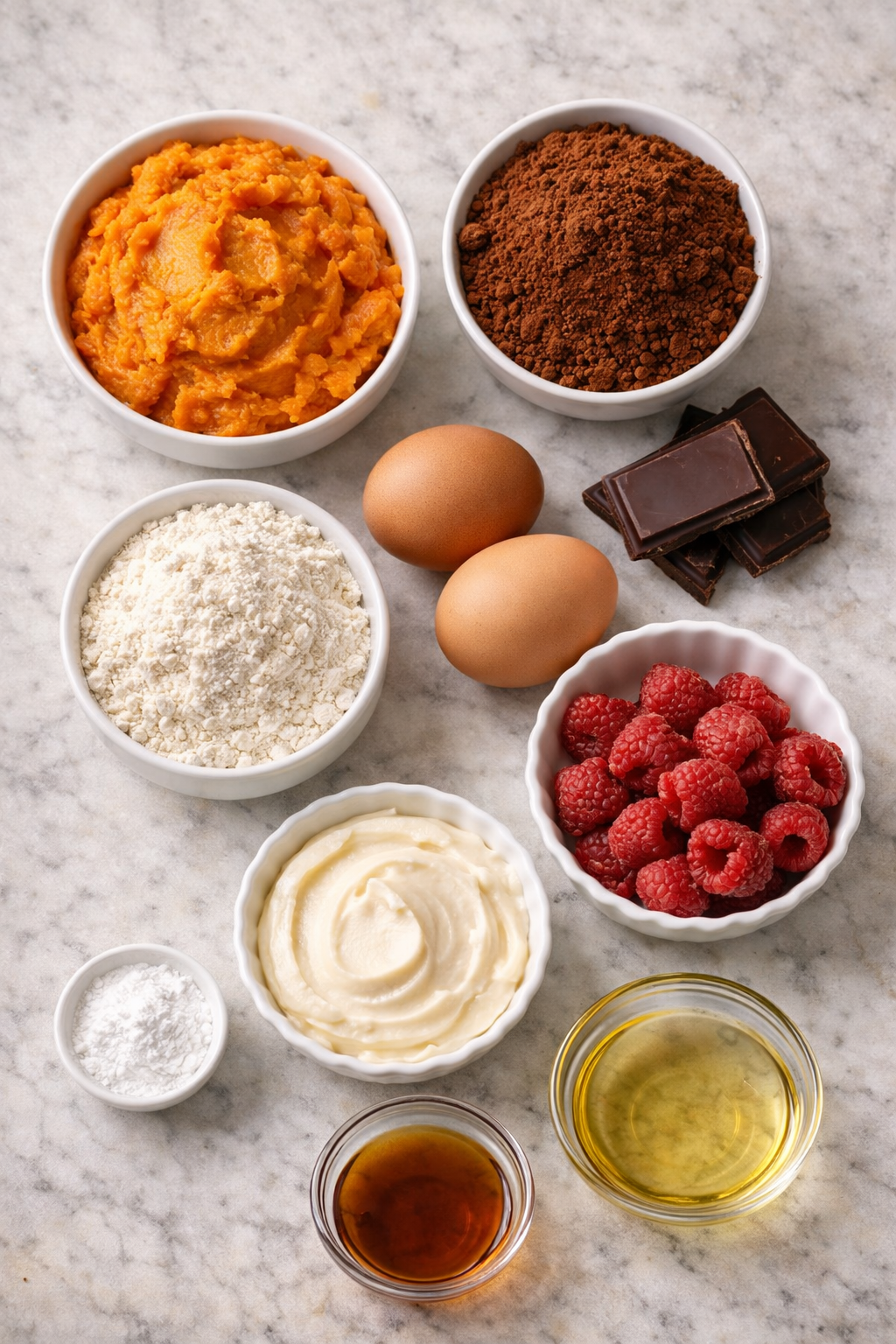 Vegan Sweet Potato Brownies ingredients image