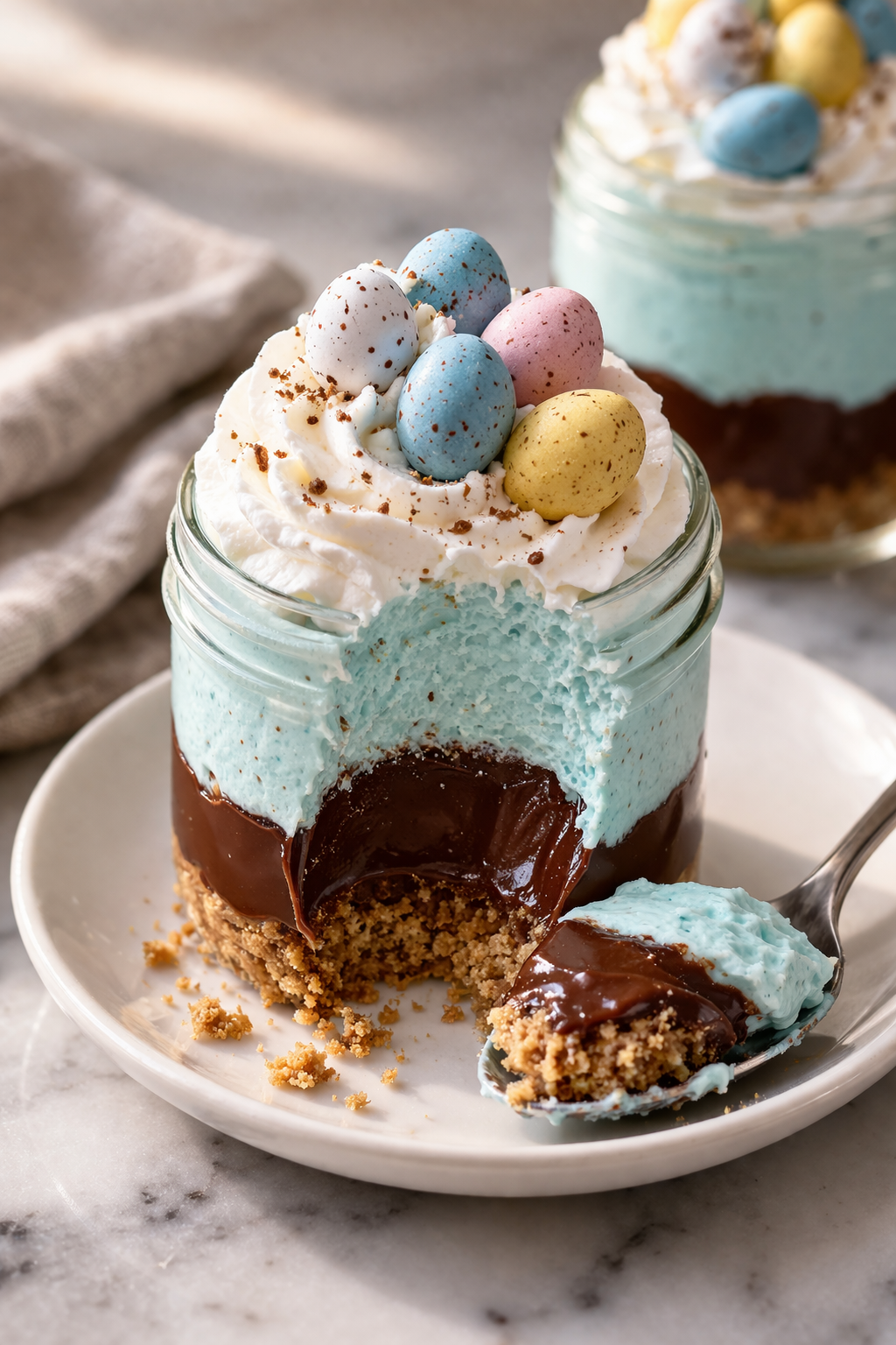 Robin's Egg Fudge Jars serving image