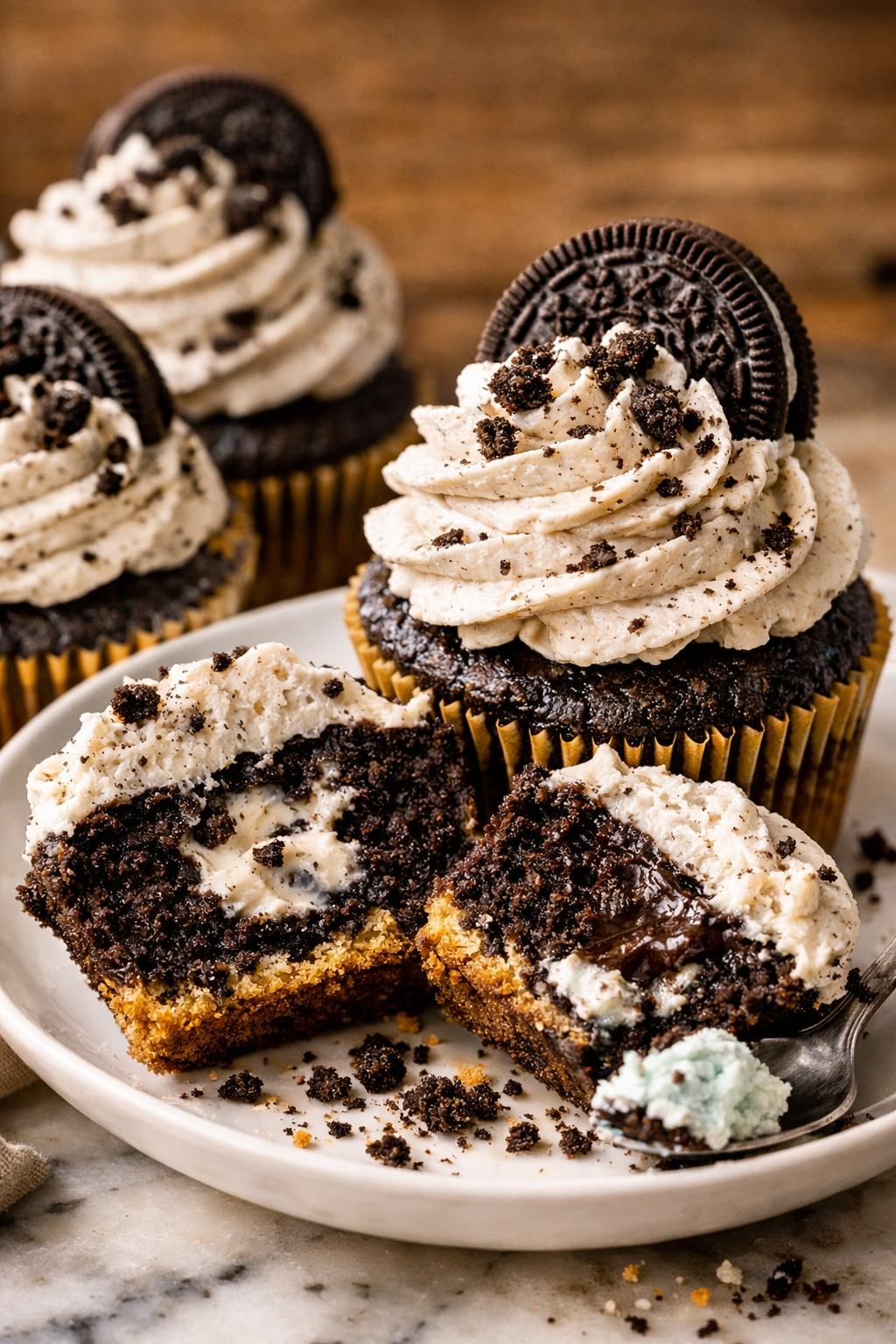 Cookies and Cream Cupcakes serving image