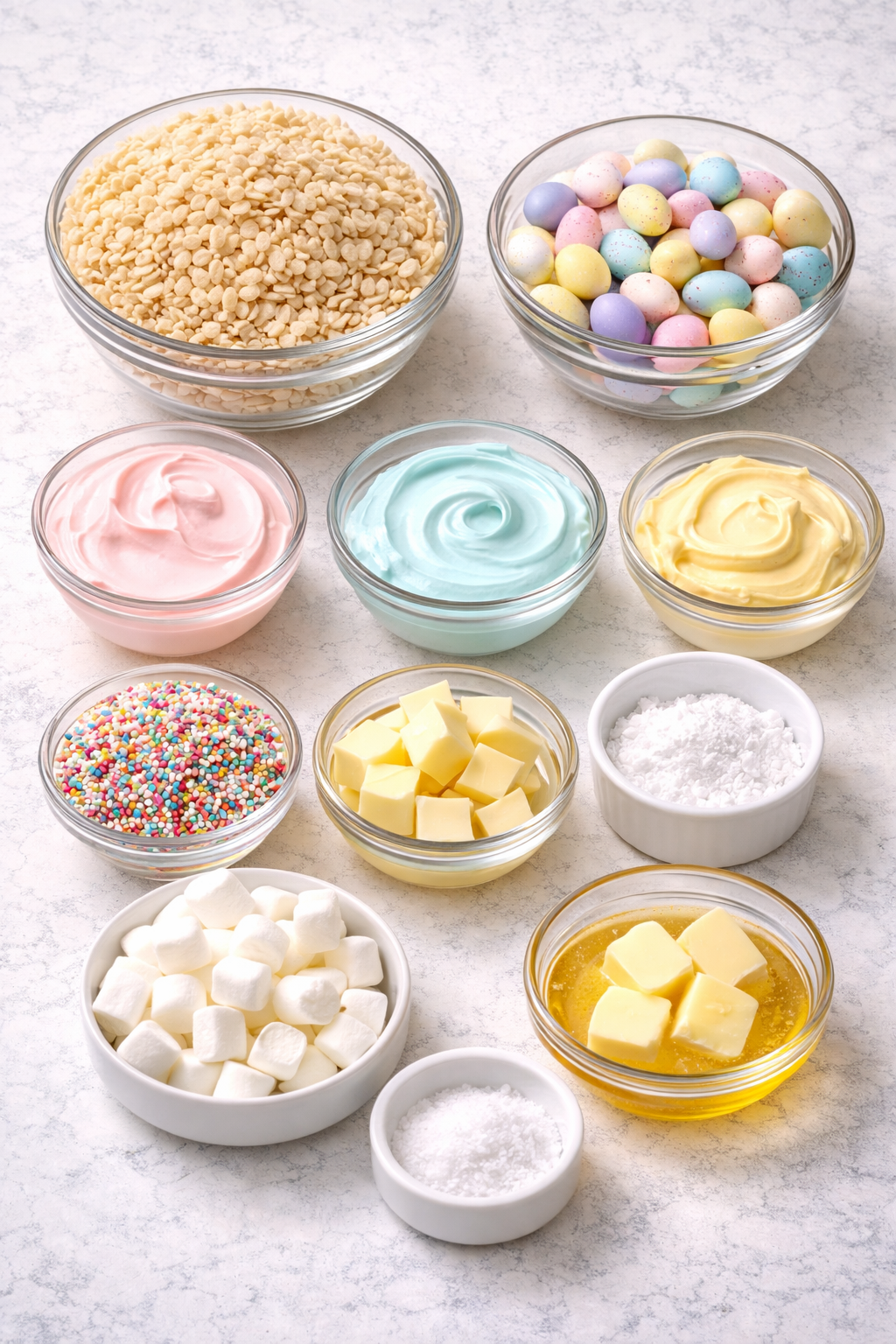 Cute and Colorful Easter Egg Rice Krispies Treats ingredients image