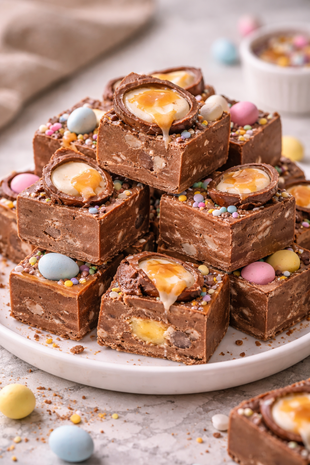Cadbury Egg Fudge serving image
