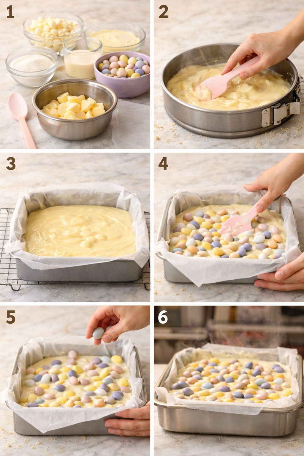 Cadbury Egg Fudge process image