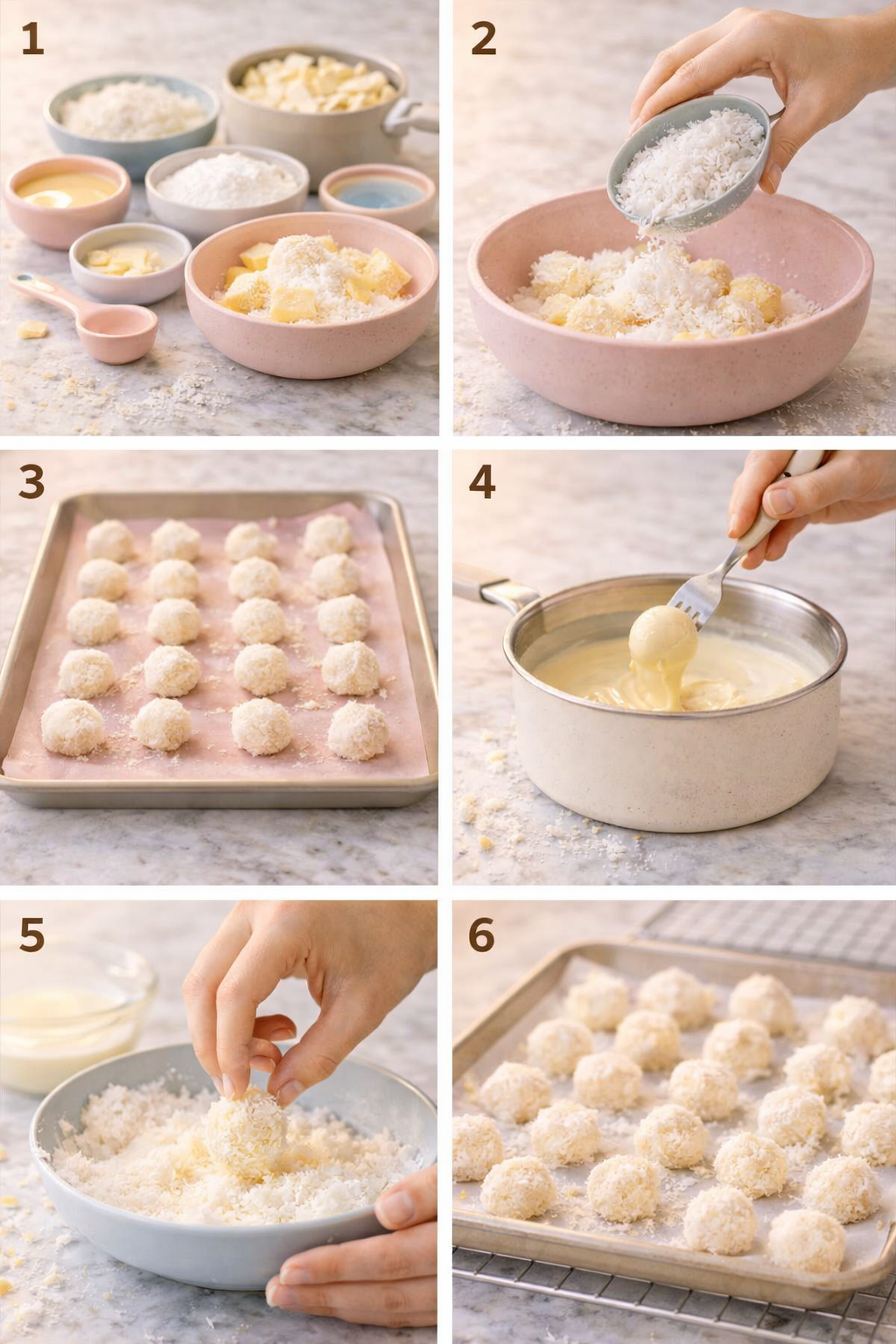 Easter Bunny Coconut Tails Recipe with Fluffy Marshmallow Instructions Easter Bunny Coconut Tails Recipe with Fluffy Marshmallow instructions image