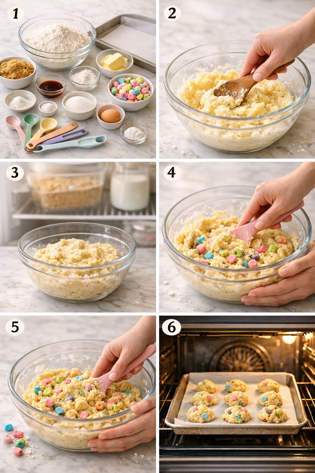 Lucky Charms Sugar Cookies process image